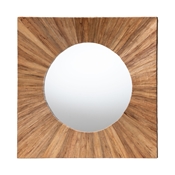 bali & pari Mosa Bohemian Pealed Grasscloth Accent Mirror